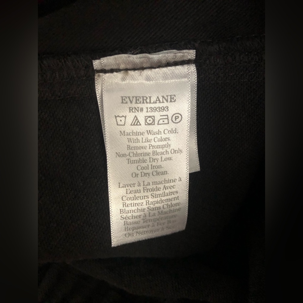 NEW Everlane Womens The Canvas Organic Cotton Pull On Pant Black Size S - Picture 9 of 16